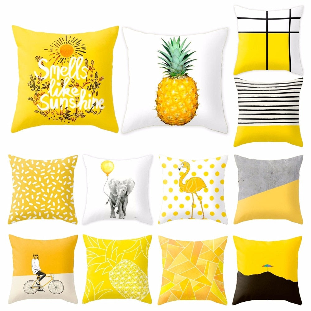 Yellow Sunset Cushion Cover Collection