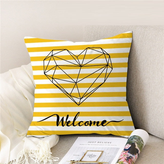 Yellow Sunset Cushion Cover Collection