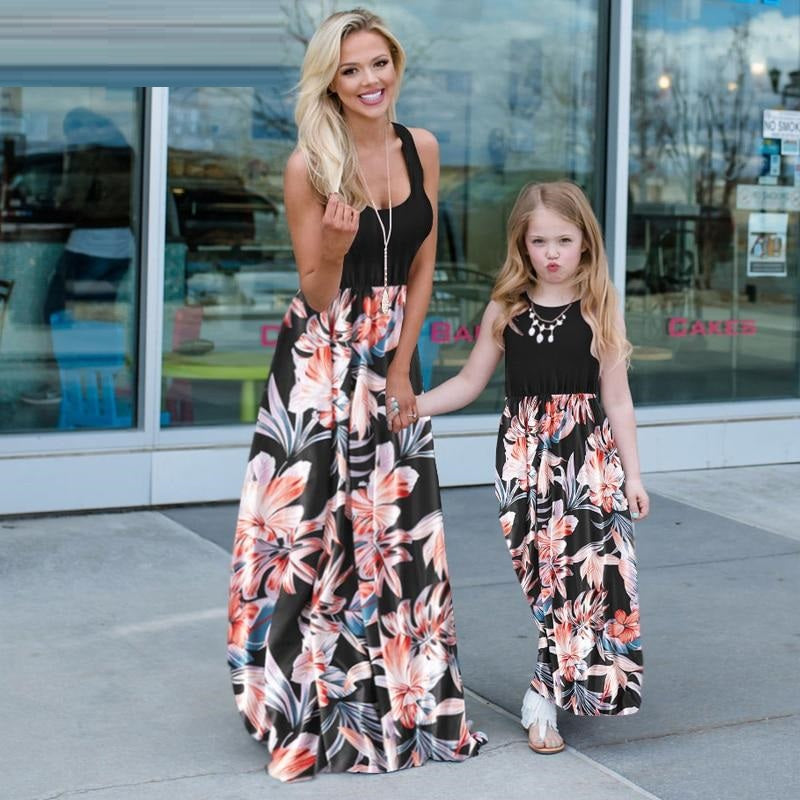 Matching Family Outfit - Mummy & Daughter Long Dress