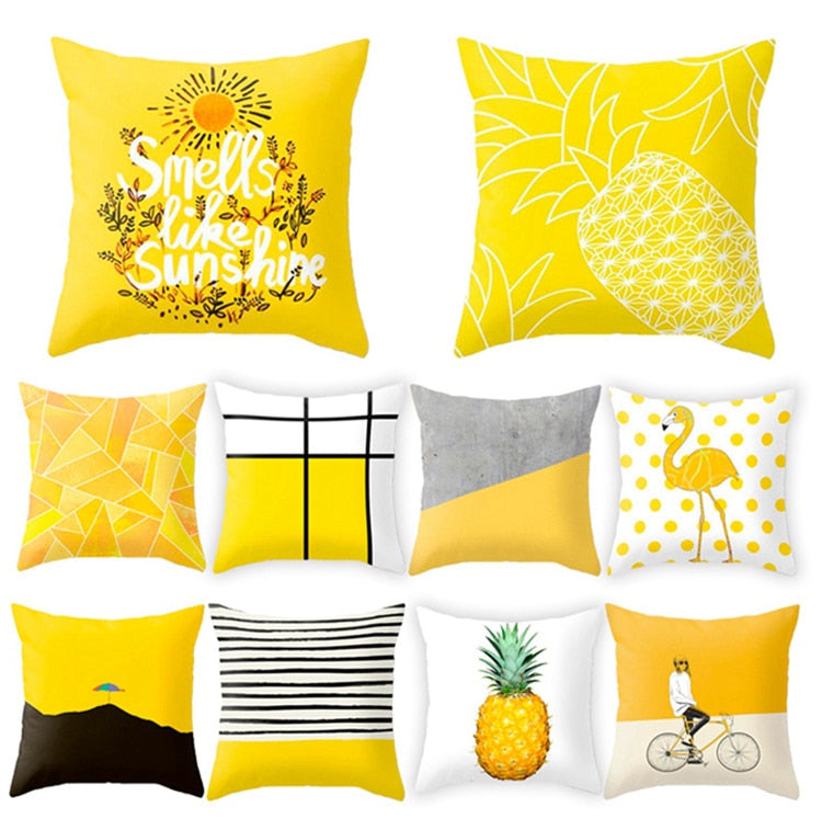 Yellow Sunset Cushion Cover Collection