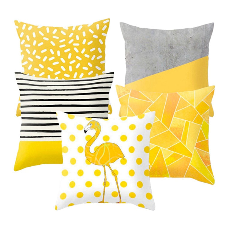 Yellow Sunset Cushion Cover Collection