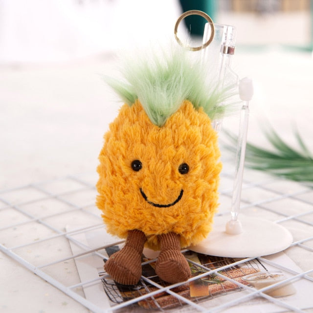 Plush Fruit Shaped Keychain