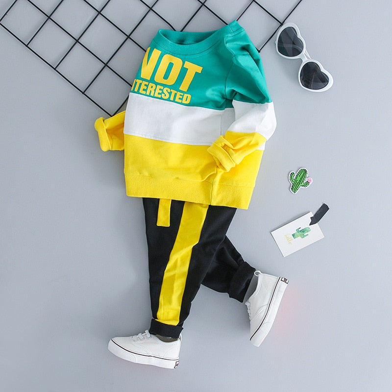 Cartoon Plush Long-Sleeved Sweatshirt with Hoodie and Pants - Set for Baby and Kids