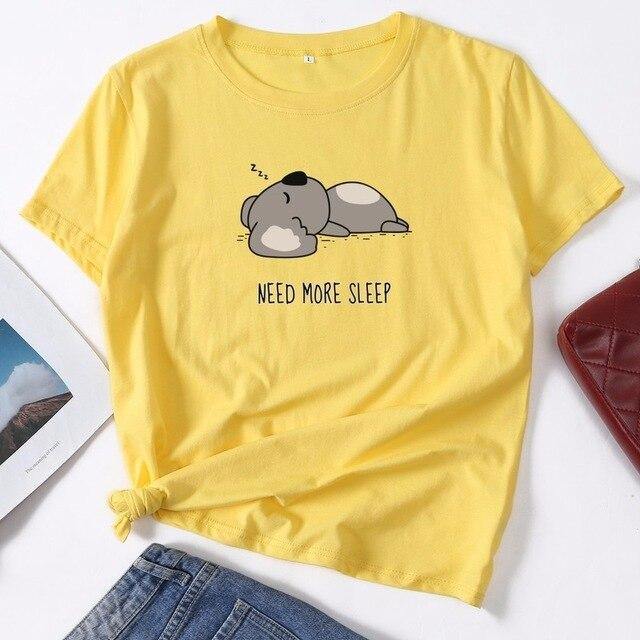 Koala T-shirt Need More Sleep - Australia Gifts