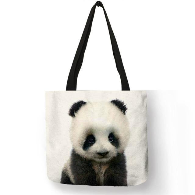 B13016 Cute Animal Series Panda Koala Elephant Print Women Handbag Casual Tote Shopping Bag Large Capacity - Australia Gifts