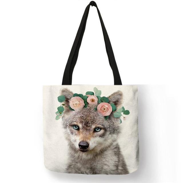 B13016 Cute Animal Series Panda Koala Elephant Print Women Handbag Casual Tote Shopping Bag Large Capacity - Australia Gifts