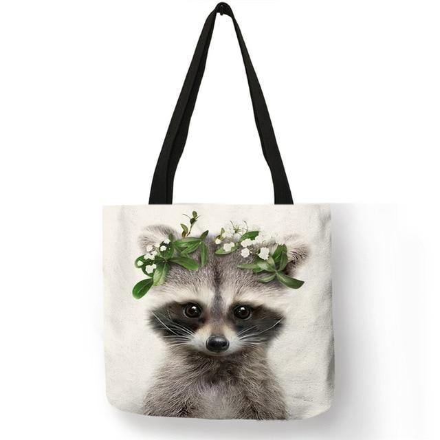 B13016 Cute Animal Series Panda Koala Elephant Print Women Handbag Casual Tote Shopping Bag Large Capacity - Australia Gifts