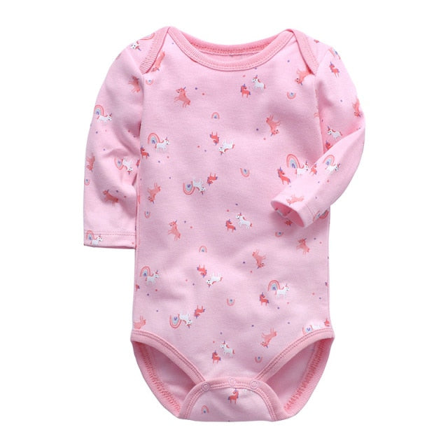 Long-Sleeved Cotton Romper for Baby and Newborn