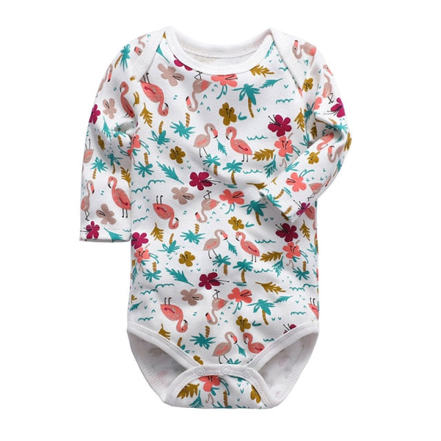 Long-Sleeved Cotton Romper for Baby and Newborn