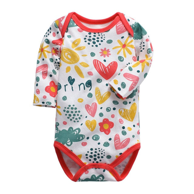 Long-Sleeved Cotton Romper for Baby and Newborn