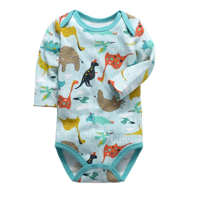 Long-Sleeved Cotton Romper for Baby and Newborn