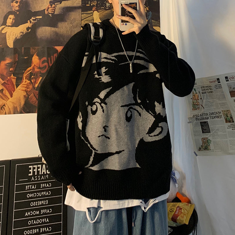 Winter Wool Knitted Anime Casual Sweater