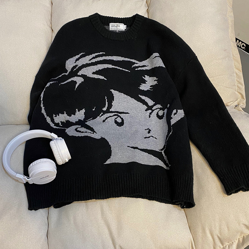 Winter Wool Knitted Anime Casual Sweater