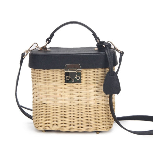 Rattan Straw Crossbody Bag