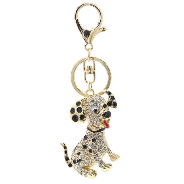 Flamingo Keychain with Rhinestones