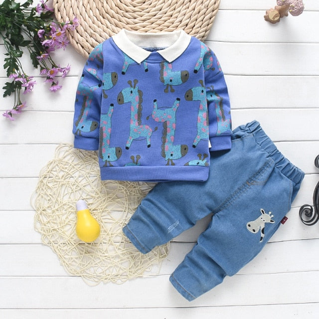 Baby and Toddler Giraffe Cotton Set Outfit