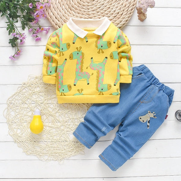 Baby and Toddler Giraffe Cotton Set Outfit