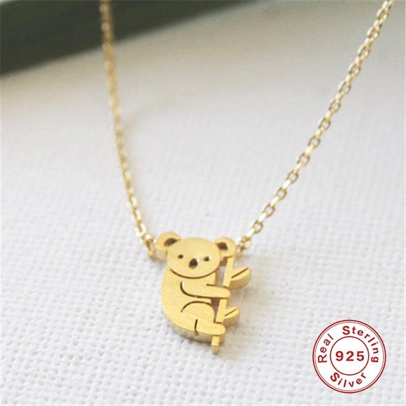 Koala Necklace 100% 925 Sterling Sliver / 18k Gold Plated - Australia Gifts