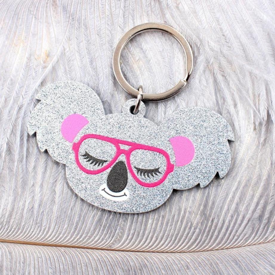 Koala with Glasses Acrylic Keychain - Australia Gifts