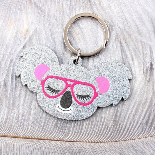 Koala with Glasses Acrylic Keychain - Australia Gifts