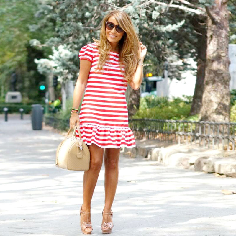 Matching Family Outfit - Mummy and Daughter Striped Dress