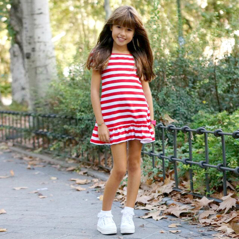 Matching Family Outfit - Mummy and Daughter Striped Dress