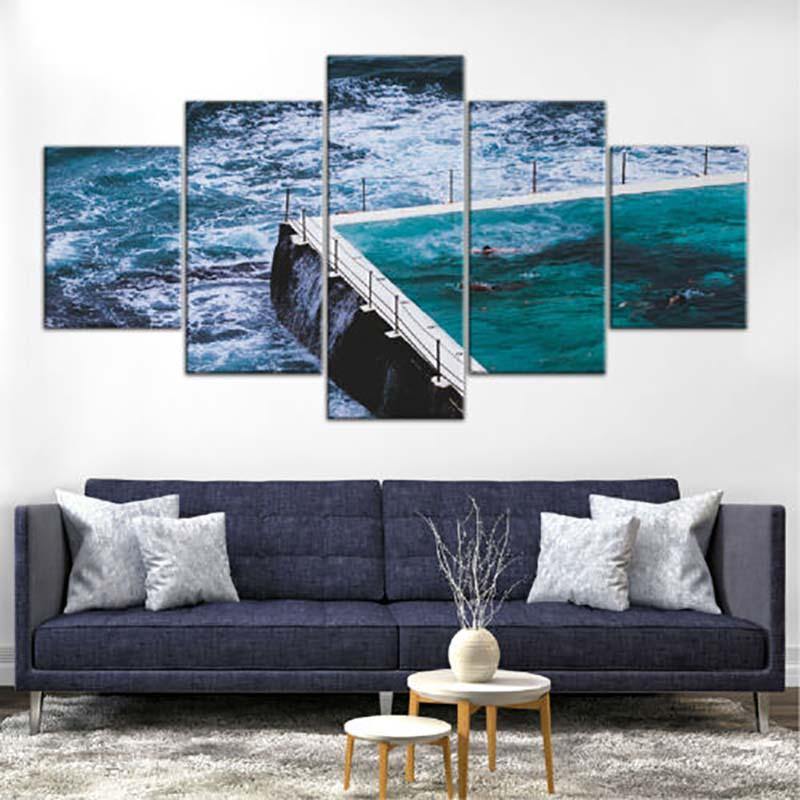 Bondi Beach Icebergs Pool Canvas - Australia Gifts