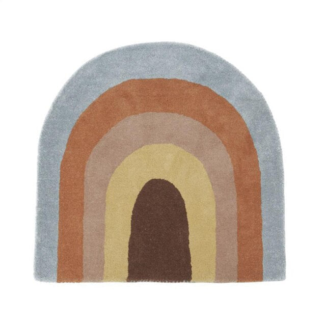 Mat for Children's Bedroom - Non-Slip Rainbow Rug