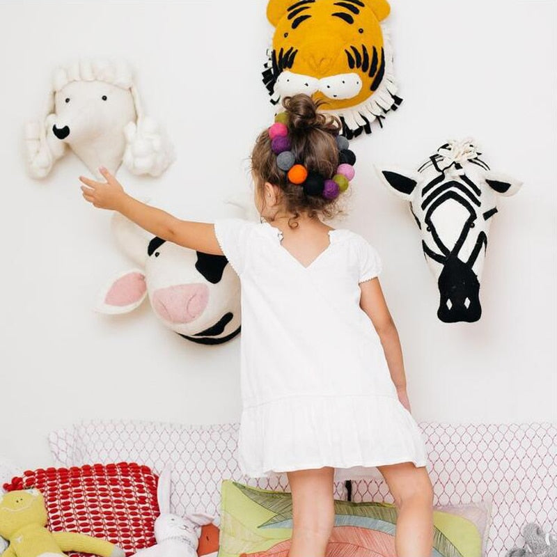 Baby Kids Room Décor - Stuffed Animal Heads