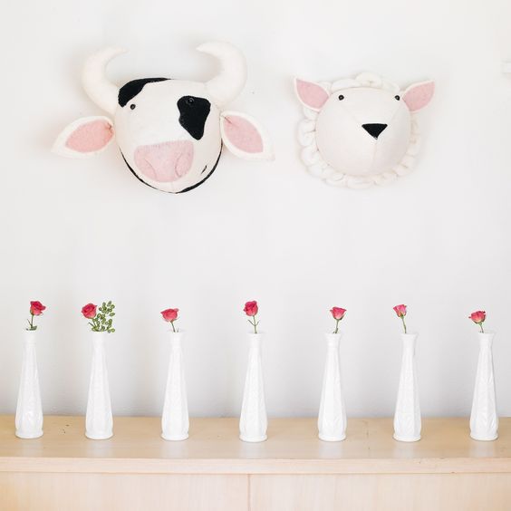 Baby Kids Room Décor - Stuffed Animal Heads