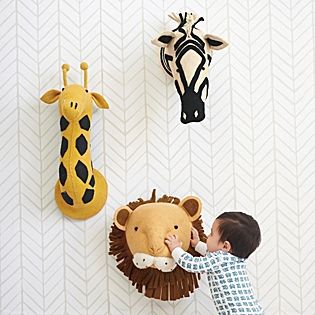 Baby Kids Room Décor - Stuffed Animal Heads