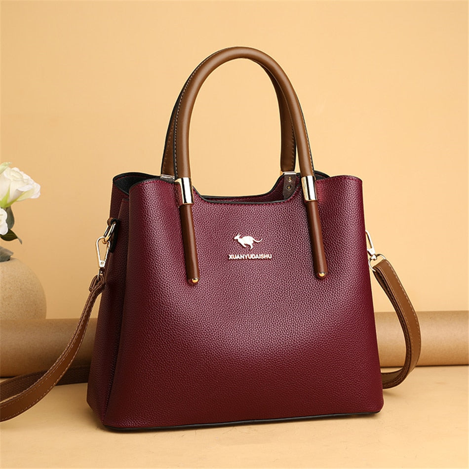 PU Leather Casual Crossbody Bag