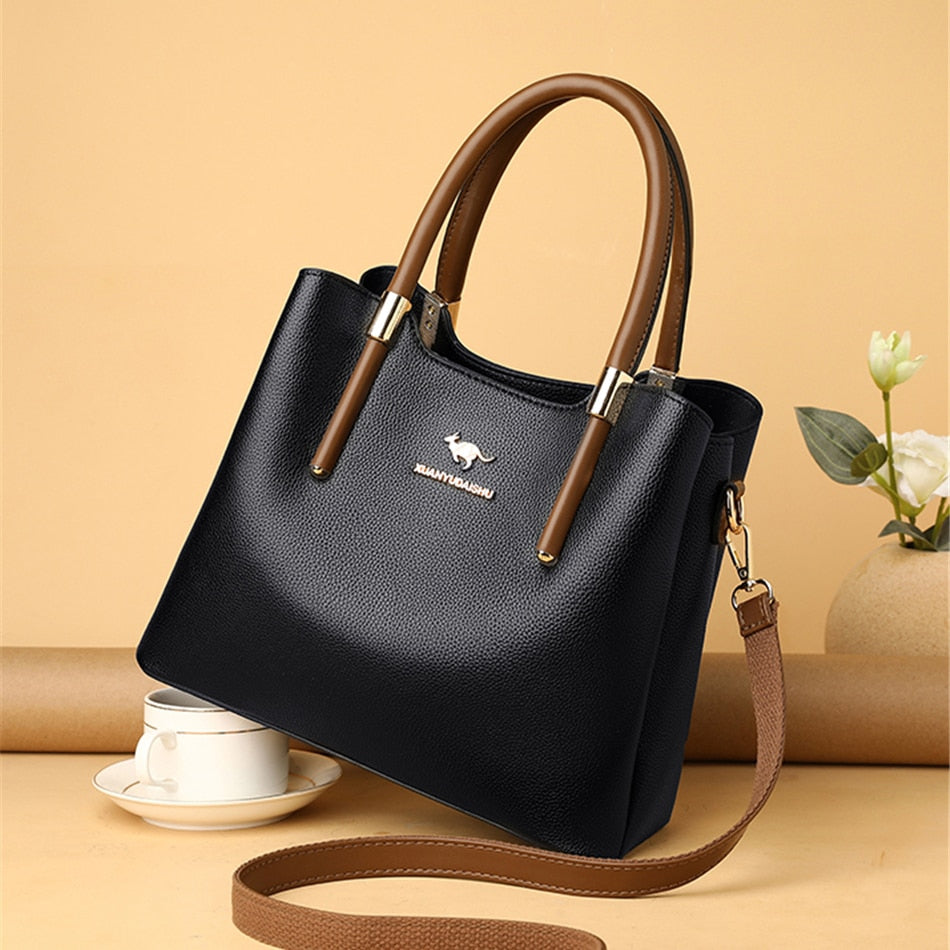 PU Leather Casual Crossbody Bag