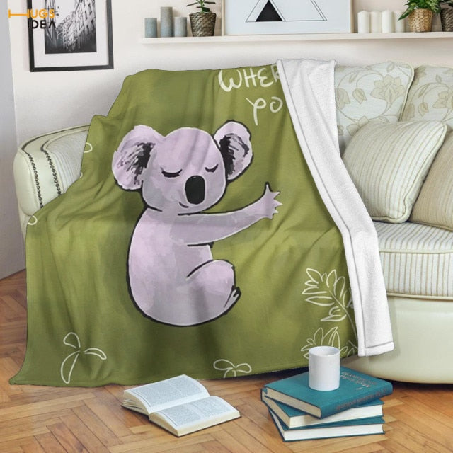 Soft Anti-Pilling Koala Blanket