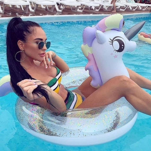 Rainbow Unicorn Pool Float