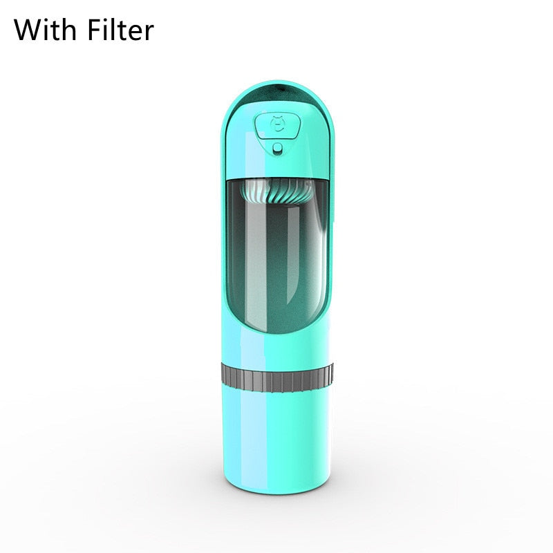 Portable Pet Water Bottle with Carbon Filter