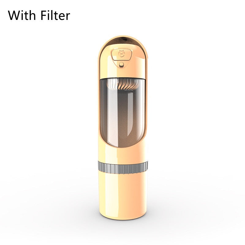 Portable Pet Water Bottle with Carbon Filter