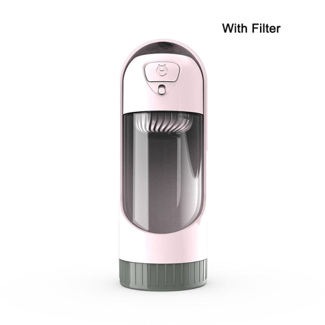 Portable Pet Water Bottle with Carbon Filter