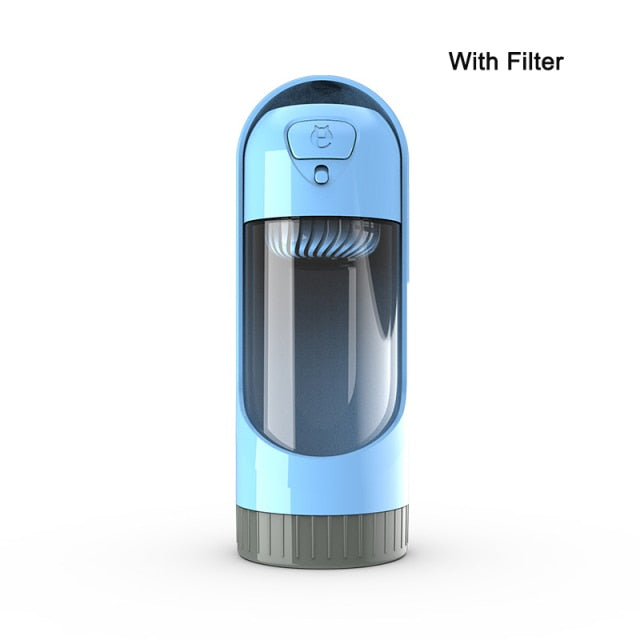 Portable Pet Water Bottle with Carbon Filter