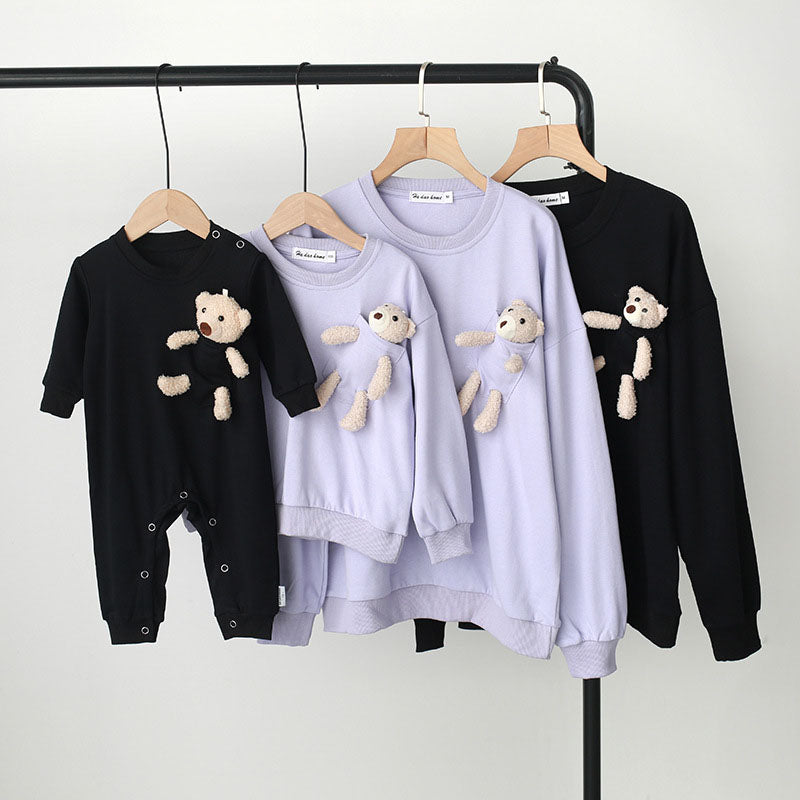 Matching Family Outfit - Mum, Dad, Son and Daughter Teddy Bear Sweatshirt