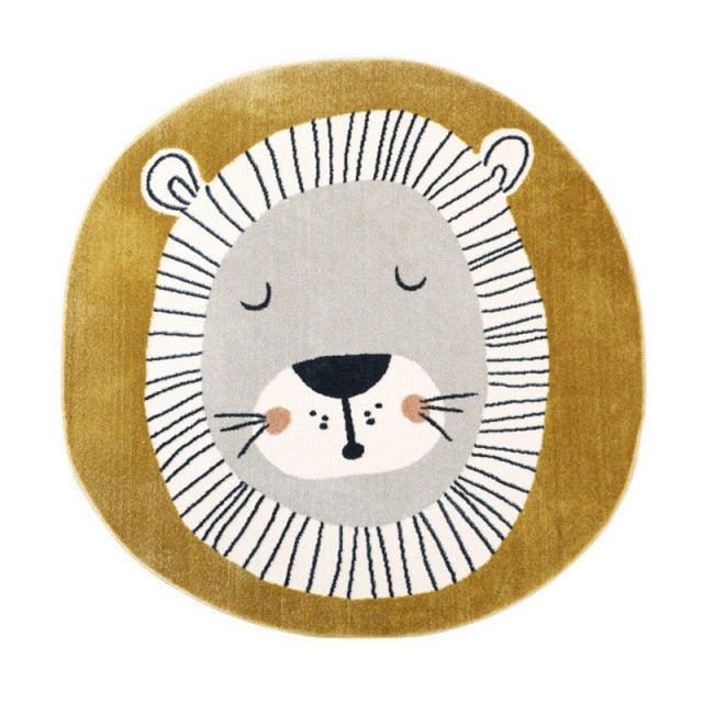 Mat for Children's Bedroom - Non-Slip Lion Rug