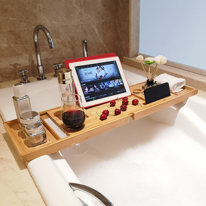 Bamboo Bathtub Spa Rack