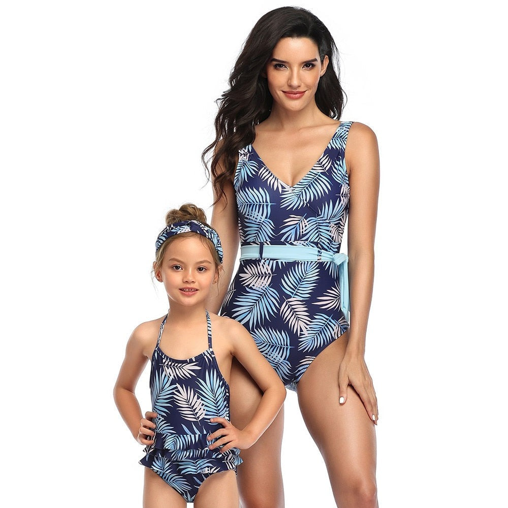 Matching Family Outfit - Mummy and Daughter Floral Swimwear