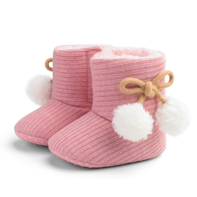 Newborn & Toddler Warm Winter Boots - Teddy Bear