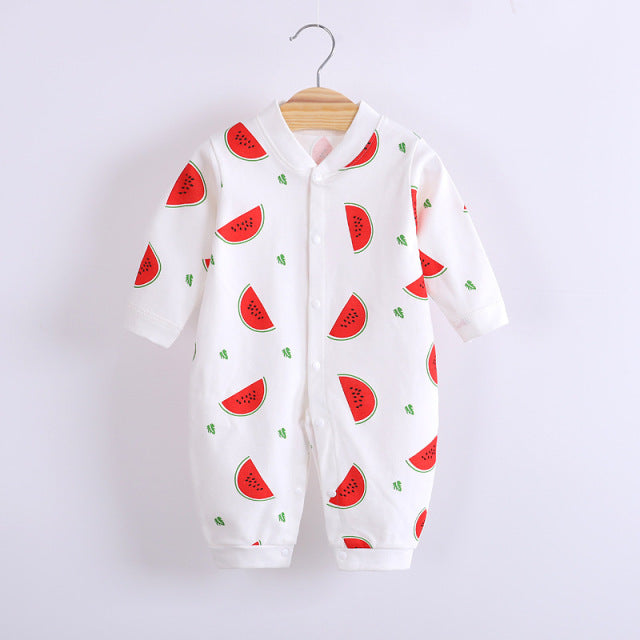 Long-Sleeved Cotton Jumpsuit for Baby and Newborn