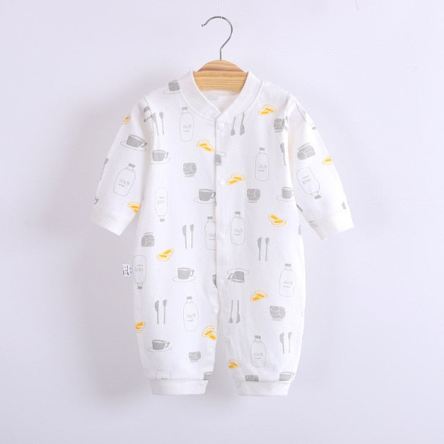 Long-Sleeved Cotton Jumpsuit for Baby and Newborn