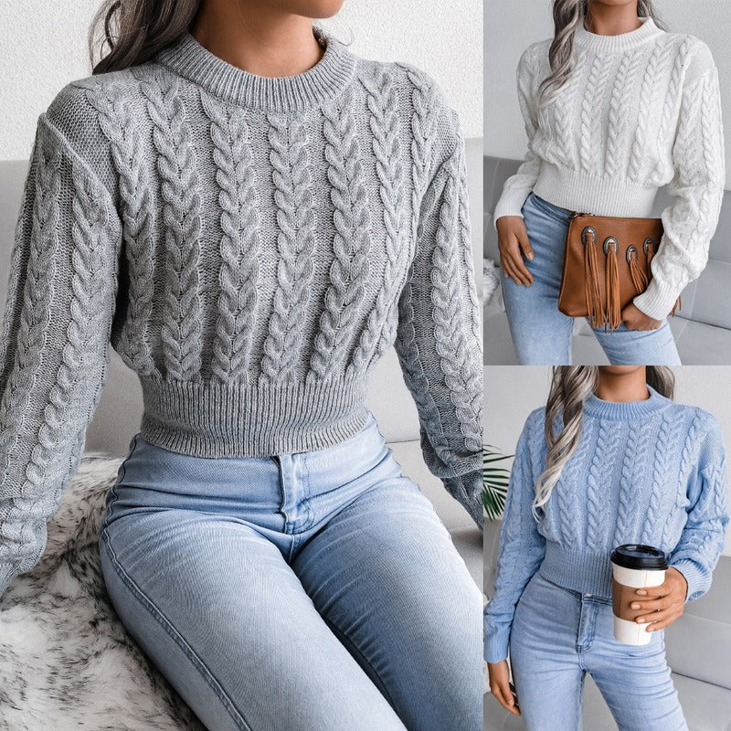 Winter Knit Cropped Sweater