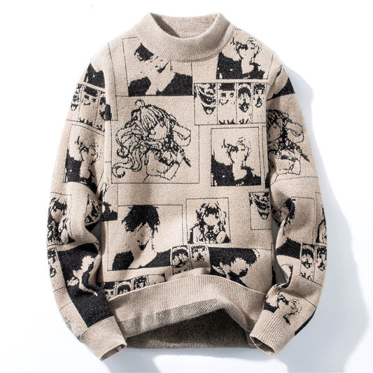 Winter Wool Knitted Oversized Anime Sweater