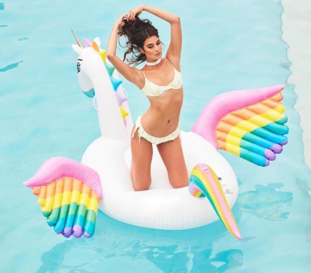 Giant Golden Unicorn Pool Float