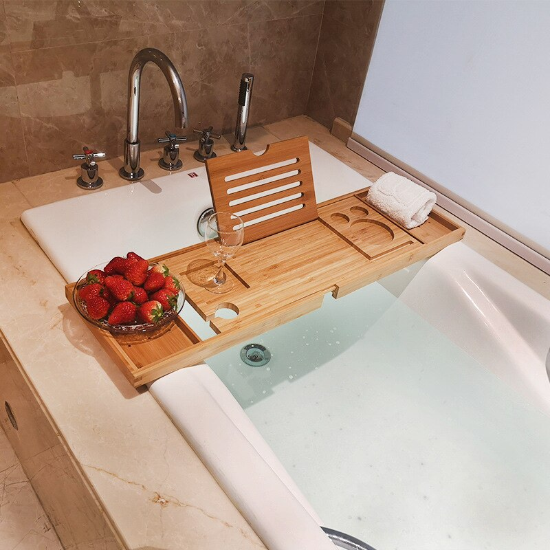 Bamboo Bathtub Spa Rack